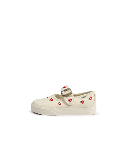 Vans (TD) Mary Jane Floral - White/Red by Denim Exchange