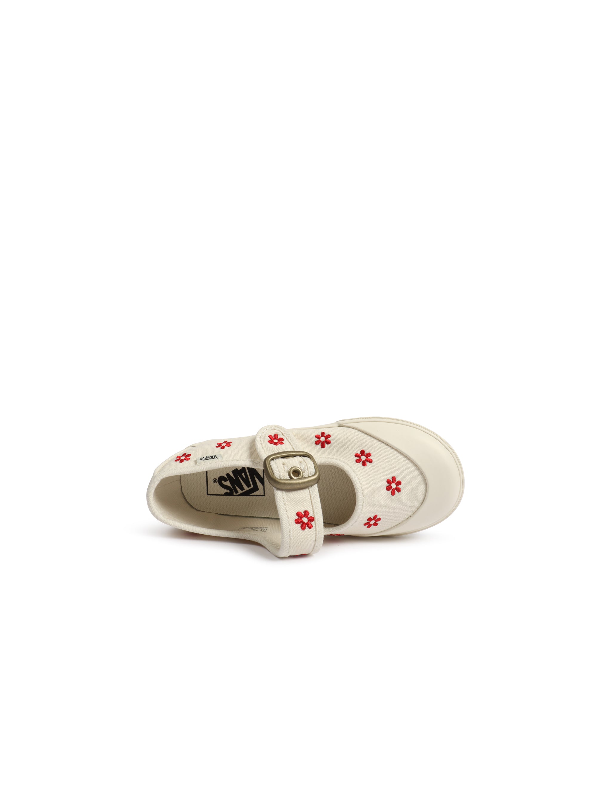 Vans (TD) Mary Jane Floral - White/Red by Denim Exchange