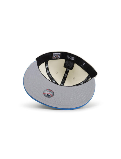 New Era 5950 Dodgers 40Th Anniversary Hat - Chrome/Southwest Blue by Denim Exchange