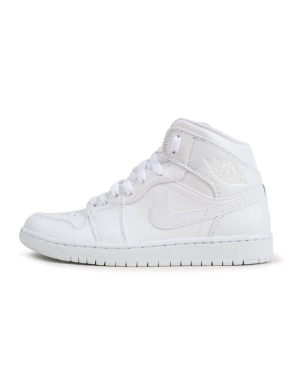 Air Jordan Mens 1 Mid - Triple White by Denim Exchange