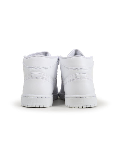 Air Jordan Mens 1 Mid - Triple White by Denim Exchange