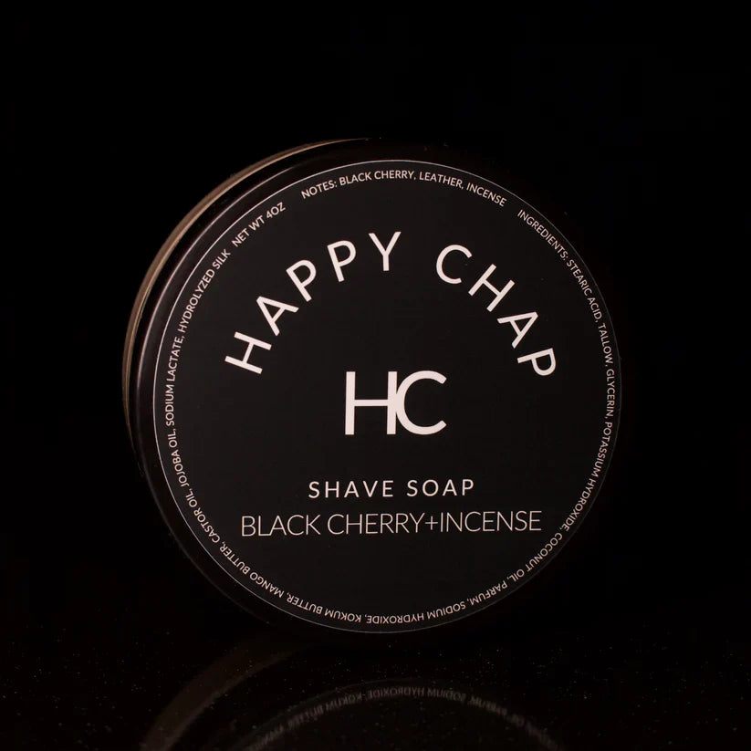 Happy Chap Black Cherry + Incense Shaving Collection by Pasteur Pharmacy
