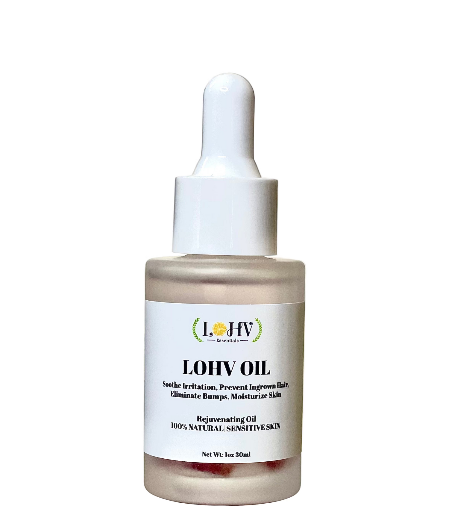 LOHV Multi-Purpose PREMIUM Rose Oil For Sensitive Skin. Clear Up Bumps, Ingrown Hairs On Face and Bikini Line, Soothes Irritation with Rosemary Oil + Vitamin E Oil + Grape Seed Oil + Sweet Almond Oil