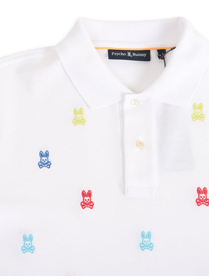 Psycho Bunny Bonham Pique Polo - White by Denim Exchange