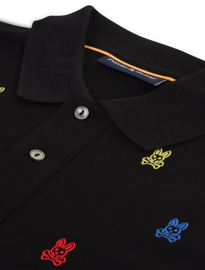 Psycho Bunny Bonham Pique Polo - Black by Denim Exchange