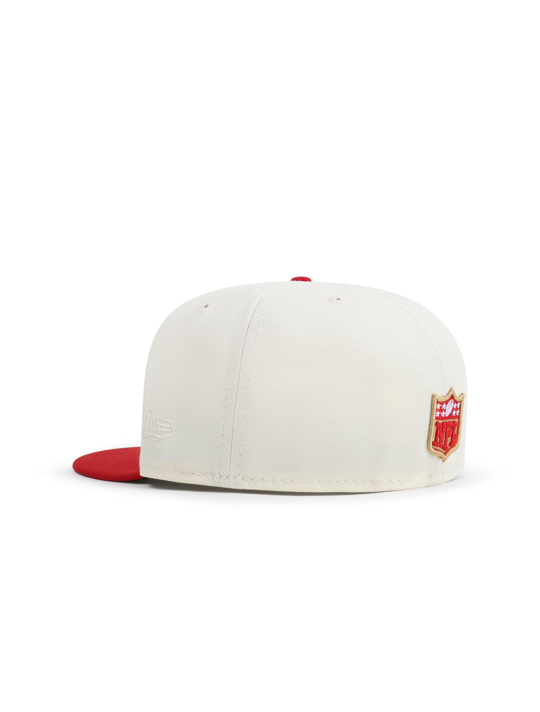New Era 5950 San Francisco 49ers XXIII Super Bowl Patch Hat - Chrome/Red by Denim Exchange