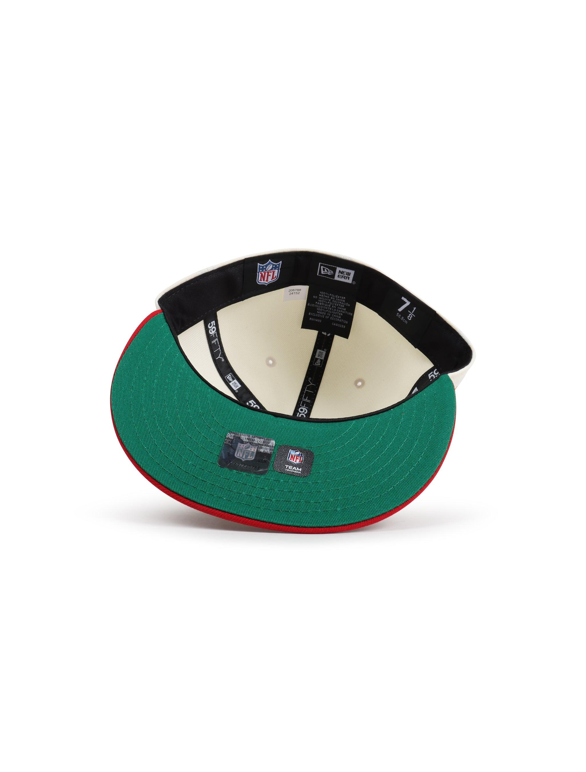New Era 5950 San Francisco 49ers XXIII Super Bowl Patch Hat - Chrome/Red by Denim Exchange