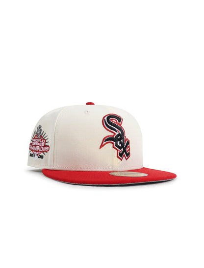 New Era 5950 White Sox World Series Champions - Chrome/Red by Denim Exchange