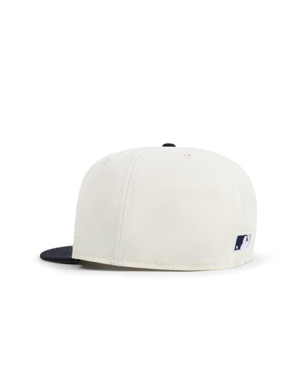 New Era 5950 New York Yankees World Series Patch Hat - Chrome/Navy by Denim Exchange