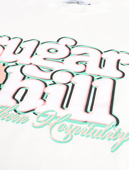 Sugarhill Peaches T-Shirt - White by Denim Exchange