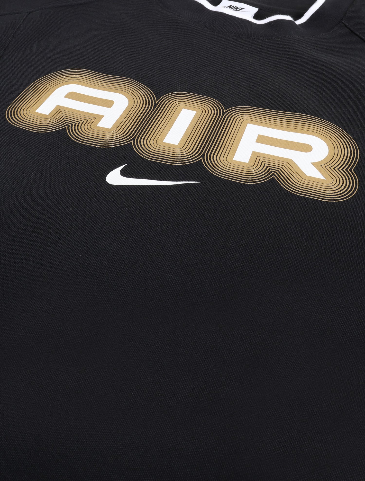 Nike Mens Air Crew Fleece Crewneck - Black/Metallic Gold by Denim Exchange