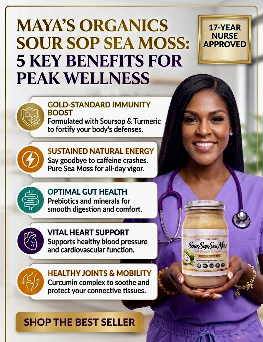 Soursop Sea Moss Gel | Organic Superfood Blend Boost Immunity &amp; Detox Naturally by Seamoss depot
