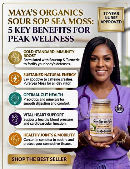 Soursop Sea Moss Gel | Organic Superfood Blend Boost Immunity &amp; Detox Naturally by Seamoss depot