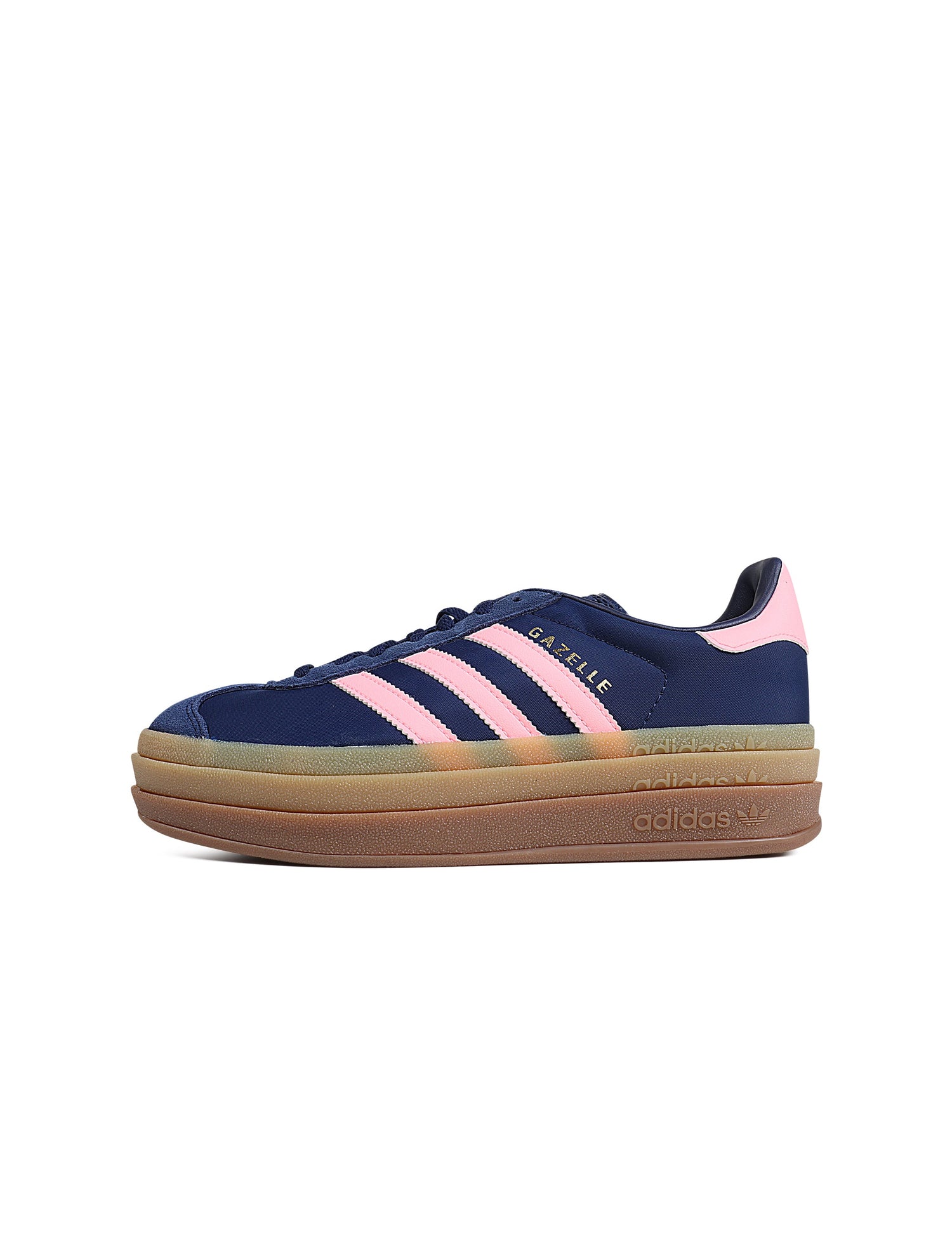 Adidas Womens Gazelle Bold - Dark Blue/Pink by Denim Exchange