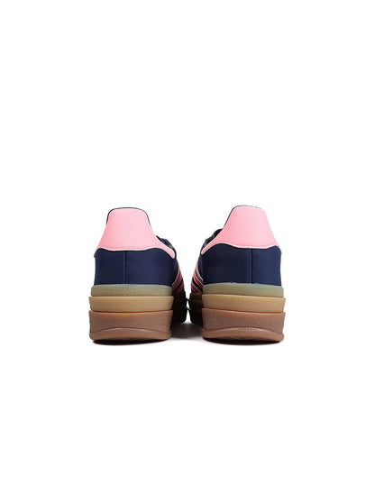 Adidas Womens Gazelle Bold - Dark Blue/Pink by Denim Exchange