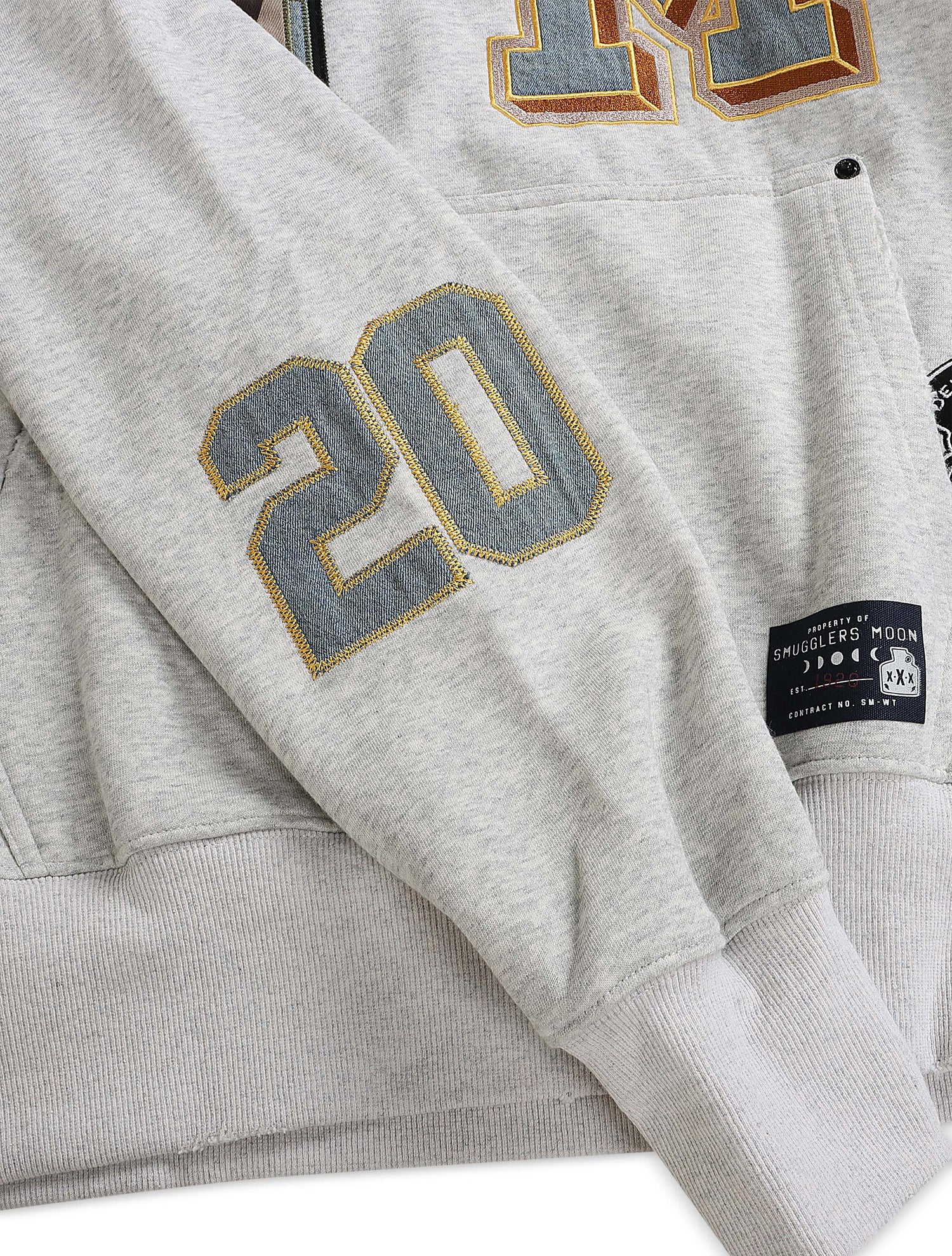 Smugglers Moon Woven Hoodie - Heather Grey by Denim Exchange