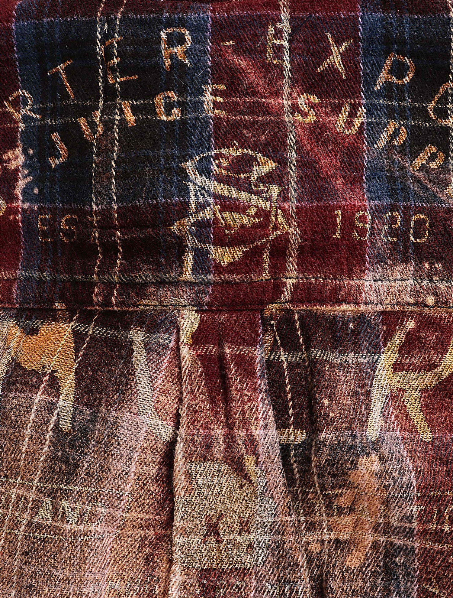 Smugglers Moon Button Up Woven Top - Bleached Plaid by Denim Exchange