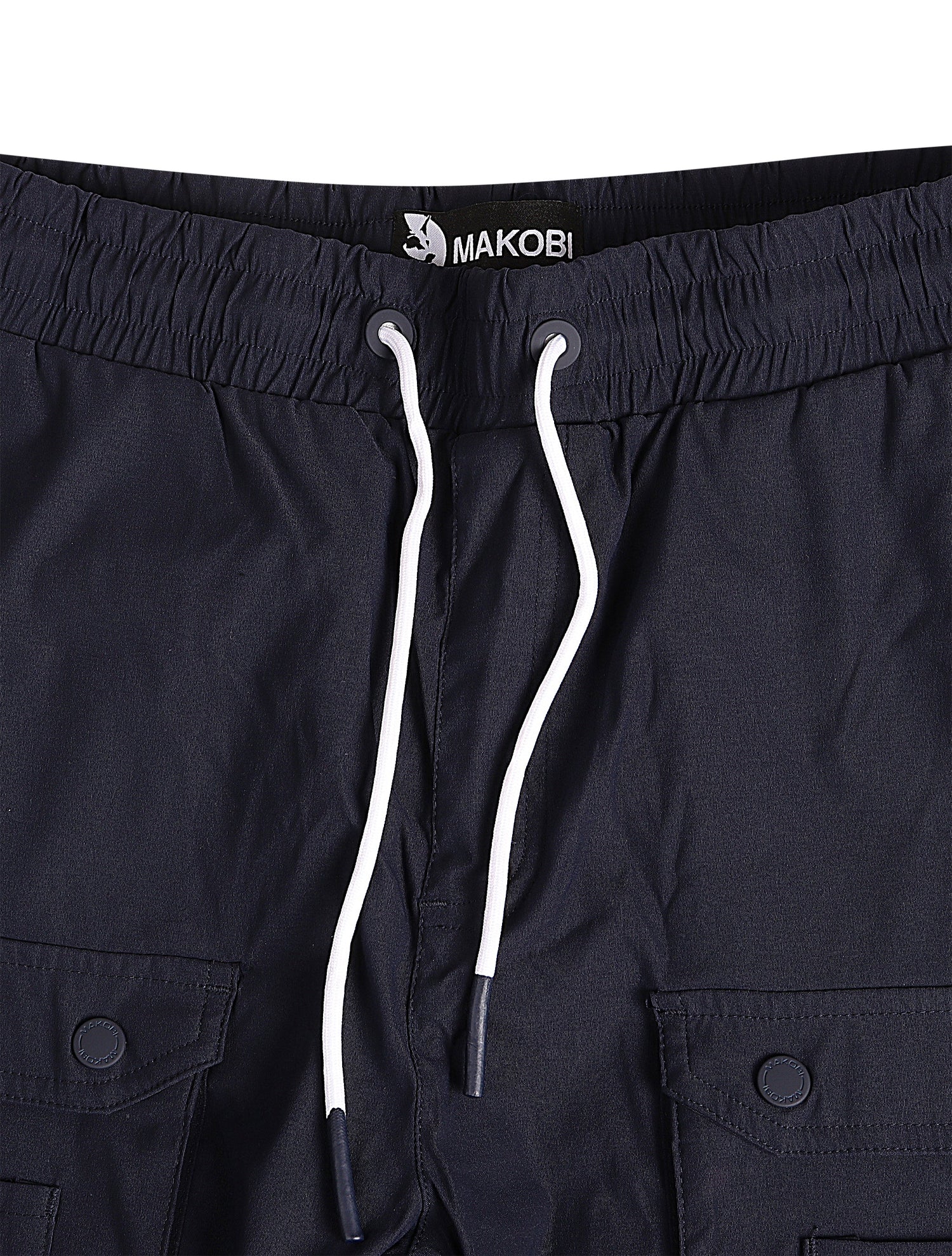 Makobi Colton Nylon Cargo Pants - Navy by Denim Exchange