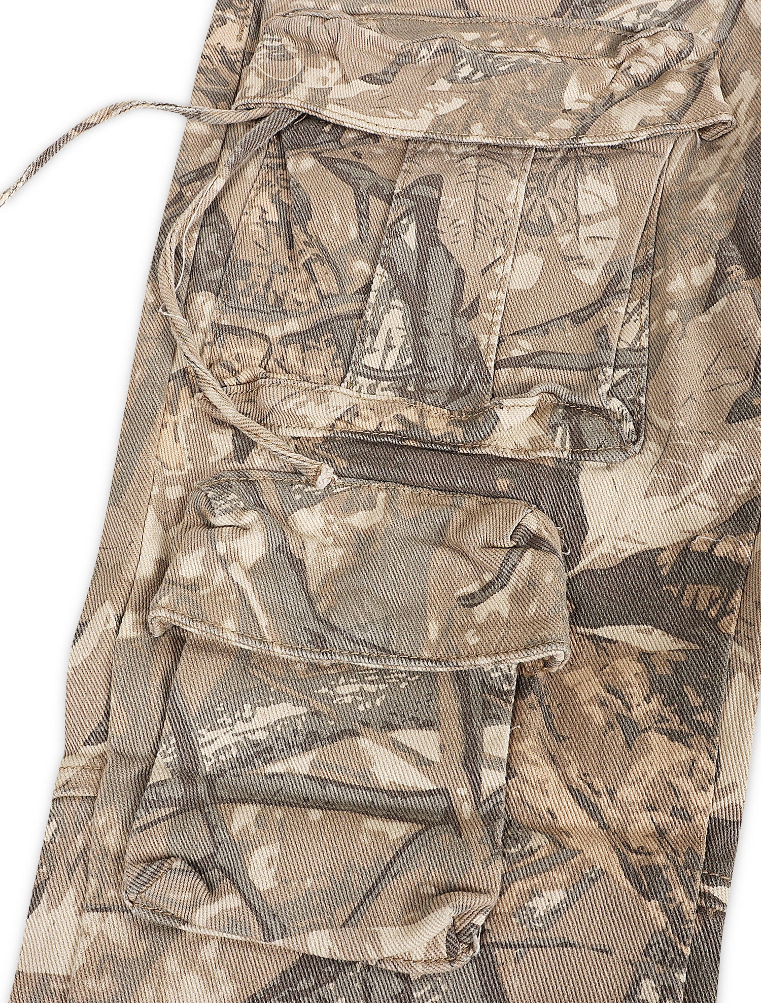 Smoke Rise Multi Cargo Pocket Slim Fit Jean - Hunting Camo by Denim Exchange