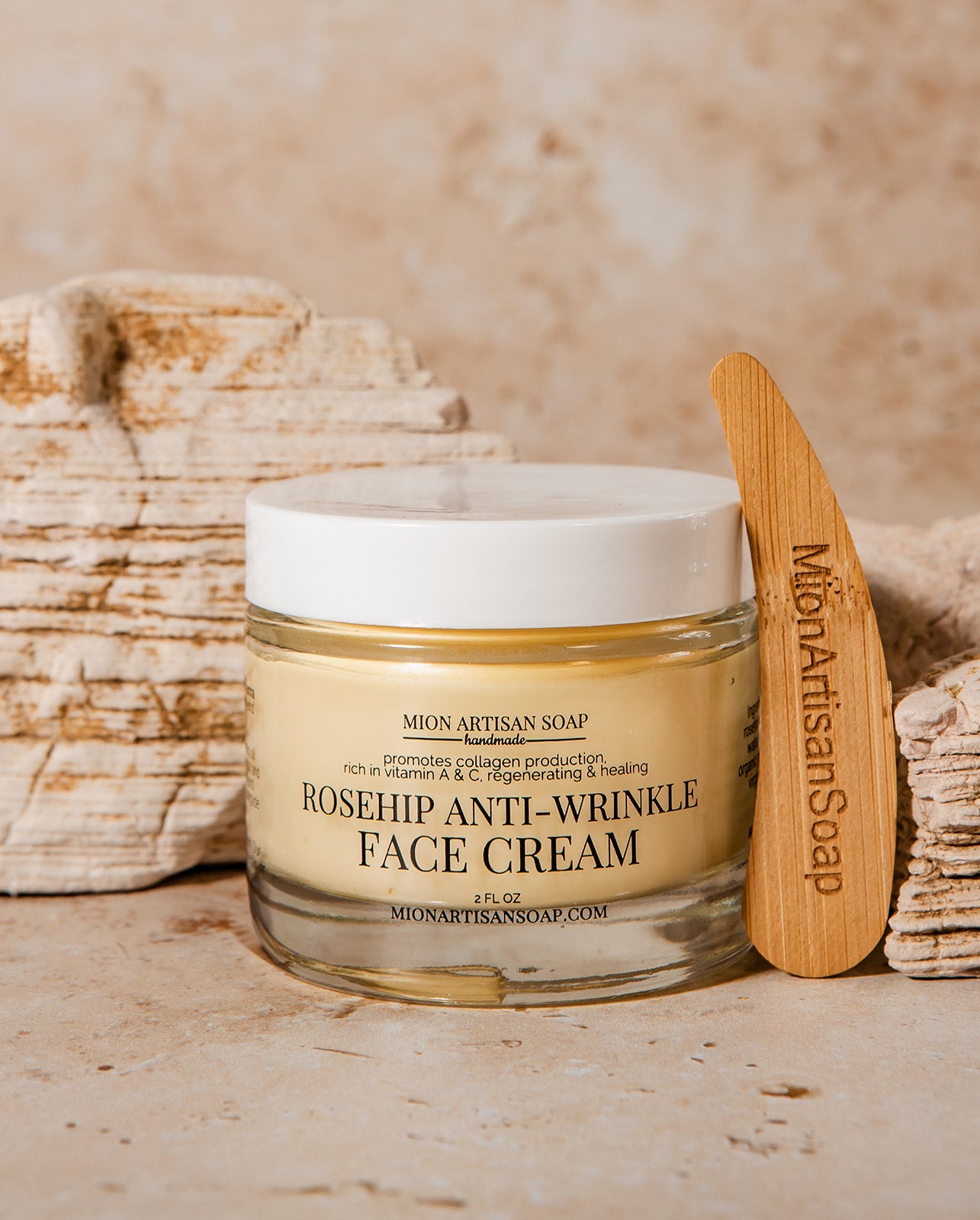 Rosehip Anti-Wrinkle Face Cream | Light Texture | Rich in Vitamins A &amp; C by MION Artisan Soap Co.