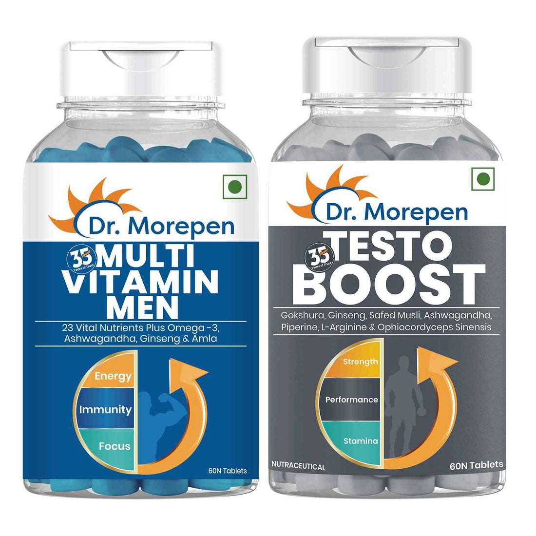Dr. Morepen Testo Boost and Multivitamin Men Tablets Combo