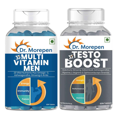 Dr. Morepen Testo Boost and Multivitamin Men Tablets Combo