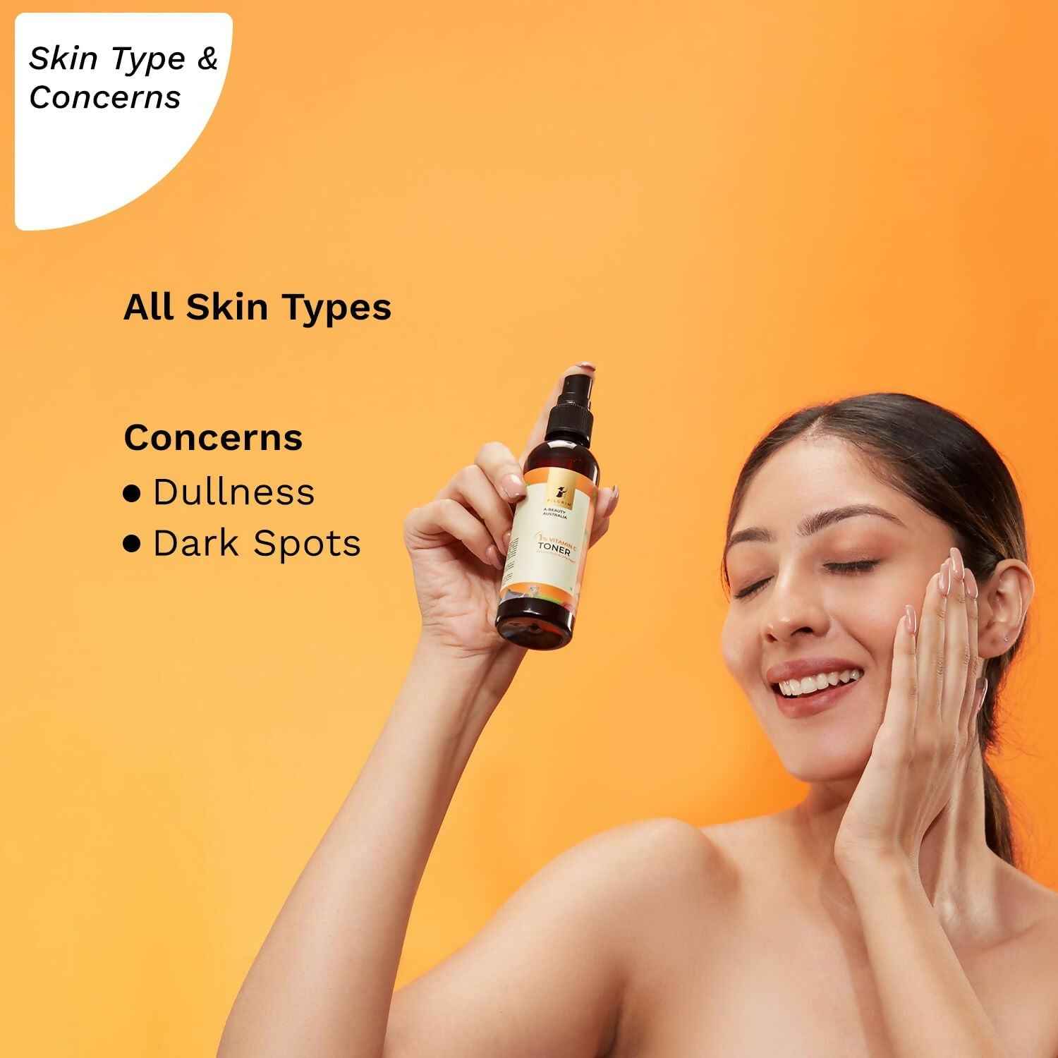 Pilgrim Australian 1% Vitamin C Toner with Kakadu Plum &amp; Lime Pearl For Glowing Skin, Open Pores Tightening &amp; Refining