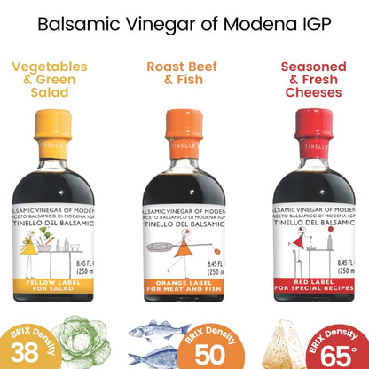 IL TINELLO, Aceto Balsamico di Modena IGP, Yellow Label, (8.5 fl oz) 250ml