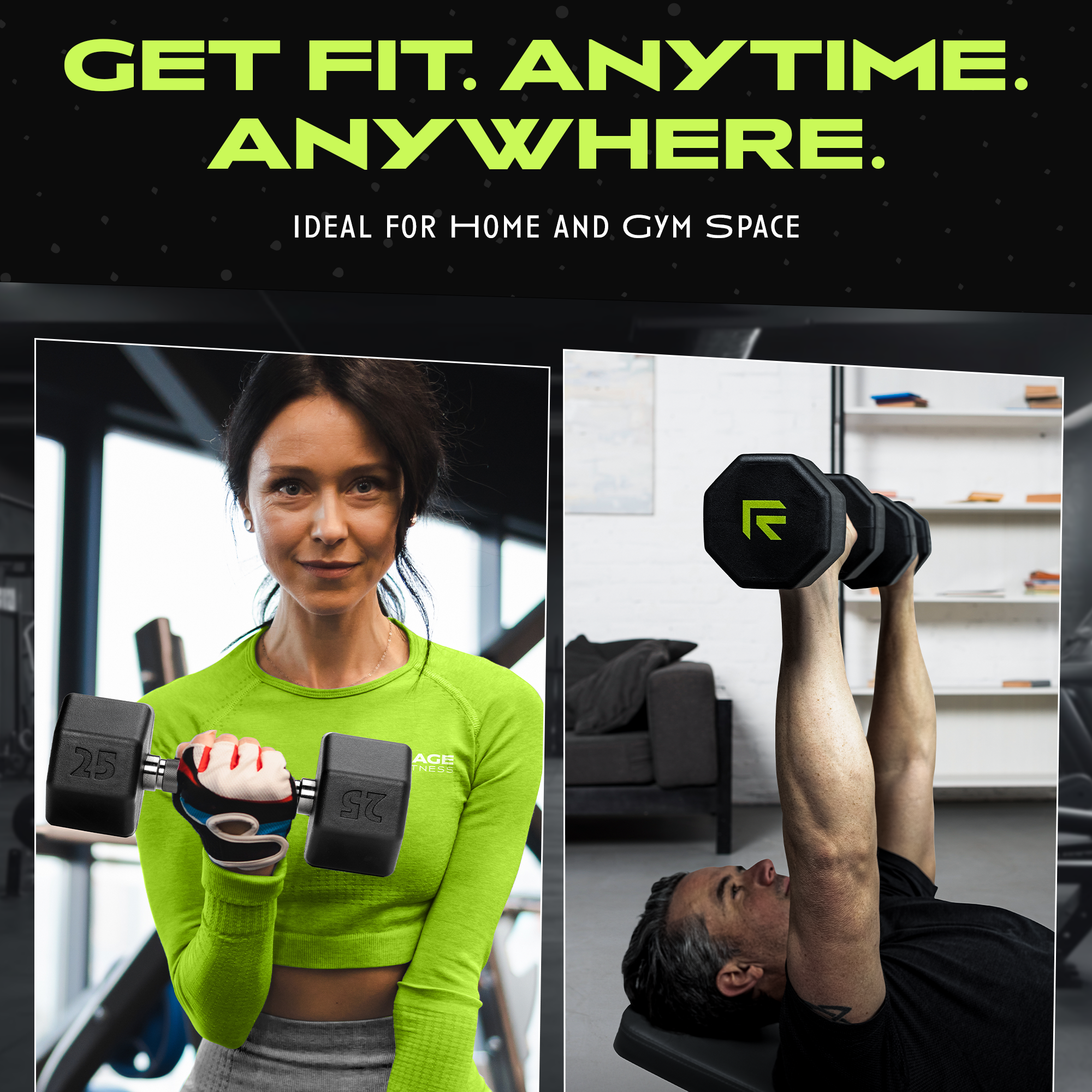 Octo Rubber Dumbbell (sold individually)