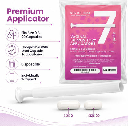 Boric Acid Vaginal Suppositories with Applicators (30/7ct) by Seroflora