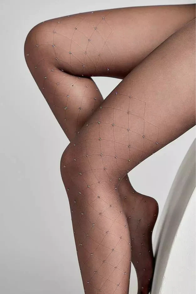 Fantasy Tights Conte Lusso - Diamond Lurex Polka Dots - DestGlow