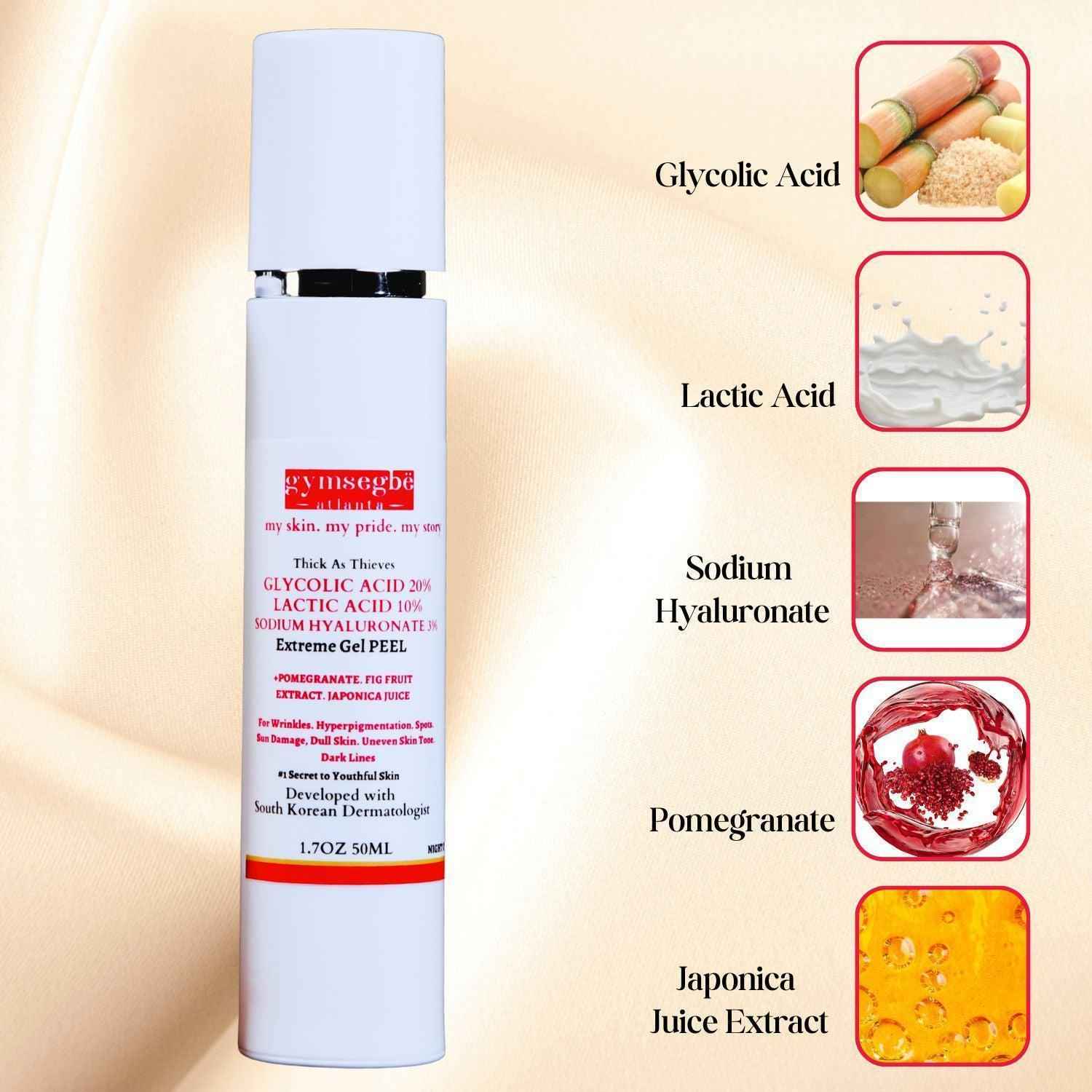 Thick As Thieves Pure Glycolic Acid Lactic Acid Extreme Gel Peel - 50ml