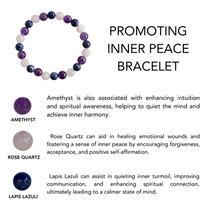 Promoting INNER PEACE Crystal Bracelet (Calmness and Compassion)  DestGlow