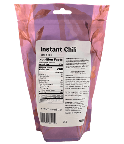 Instant Chili, Soy Free by Country Life Natural Foods