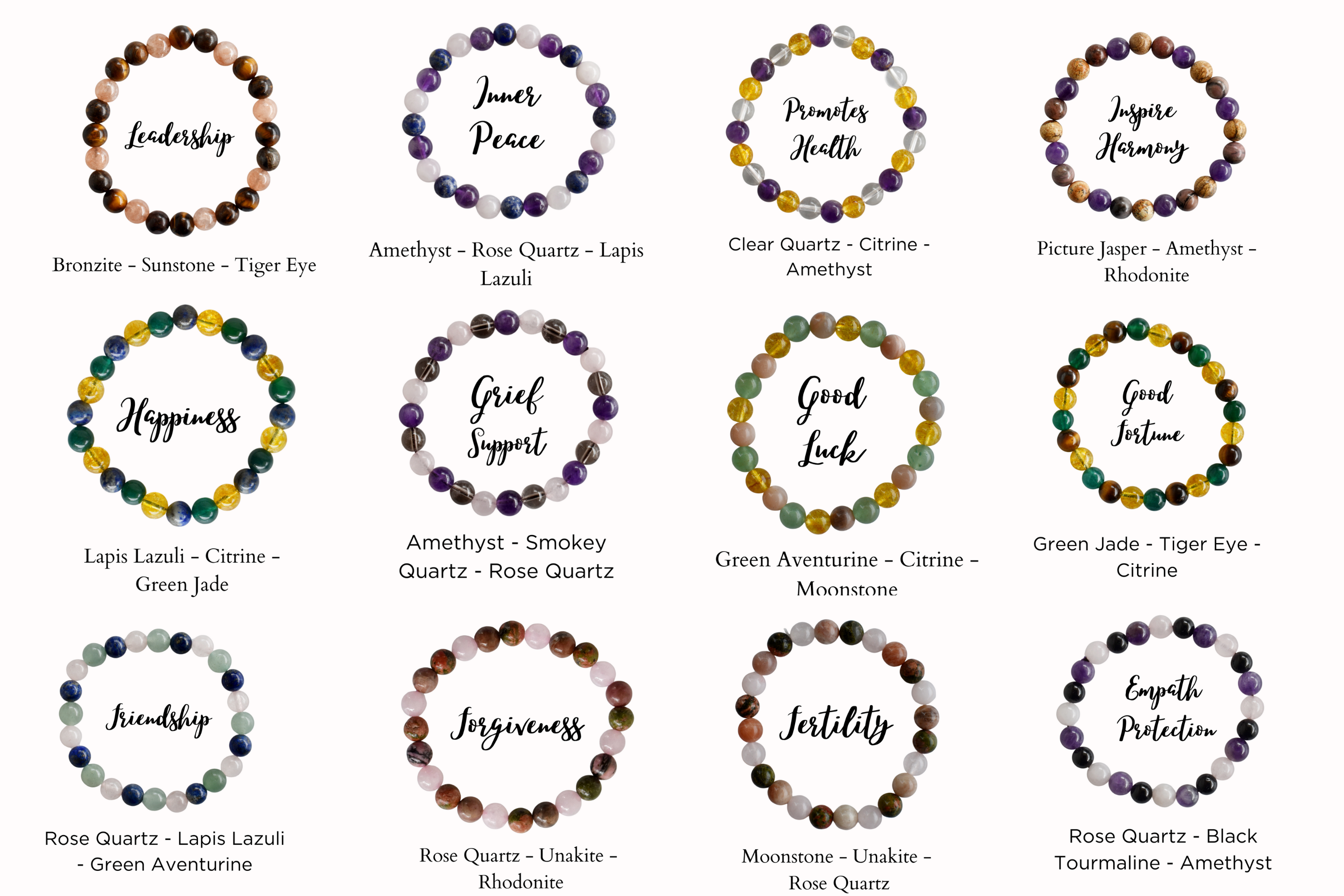 Inspire HARMONY Crystal Bracelet(Emotional Equilibrium and Compassion)  DestGlow