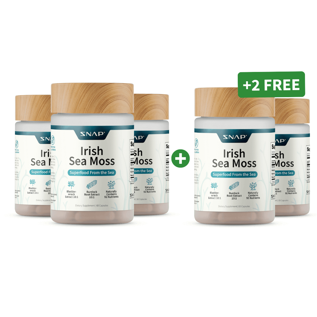 Irish Sea Moss with Iodine Energy Support - Buy 3, Get 2 FREE! by Snap Supplements