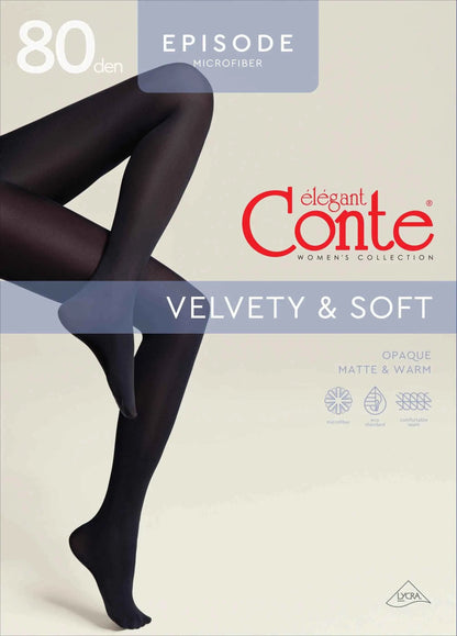 Tights Conte Episode 80 Den - Microfibra Matte Opaque