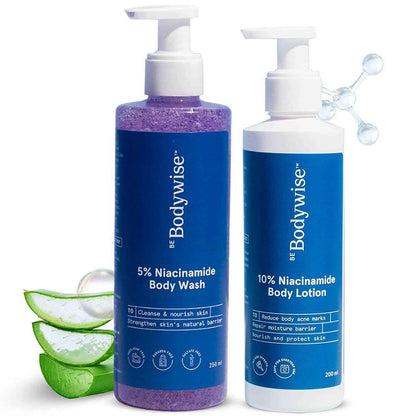 BeBodywise 5% Niacinamide Body Wash &amp; 10% Niacinamide Body Lotion