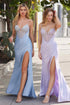 Ladivine J4304 Dress Fitted Pastel Glitter Corset Prom Gown by DiscountDressShop