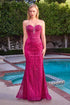 Ladivine J871 Long Sultry Fitted Strapless Embellished Prom Gown  DestGlow