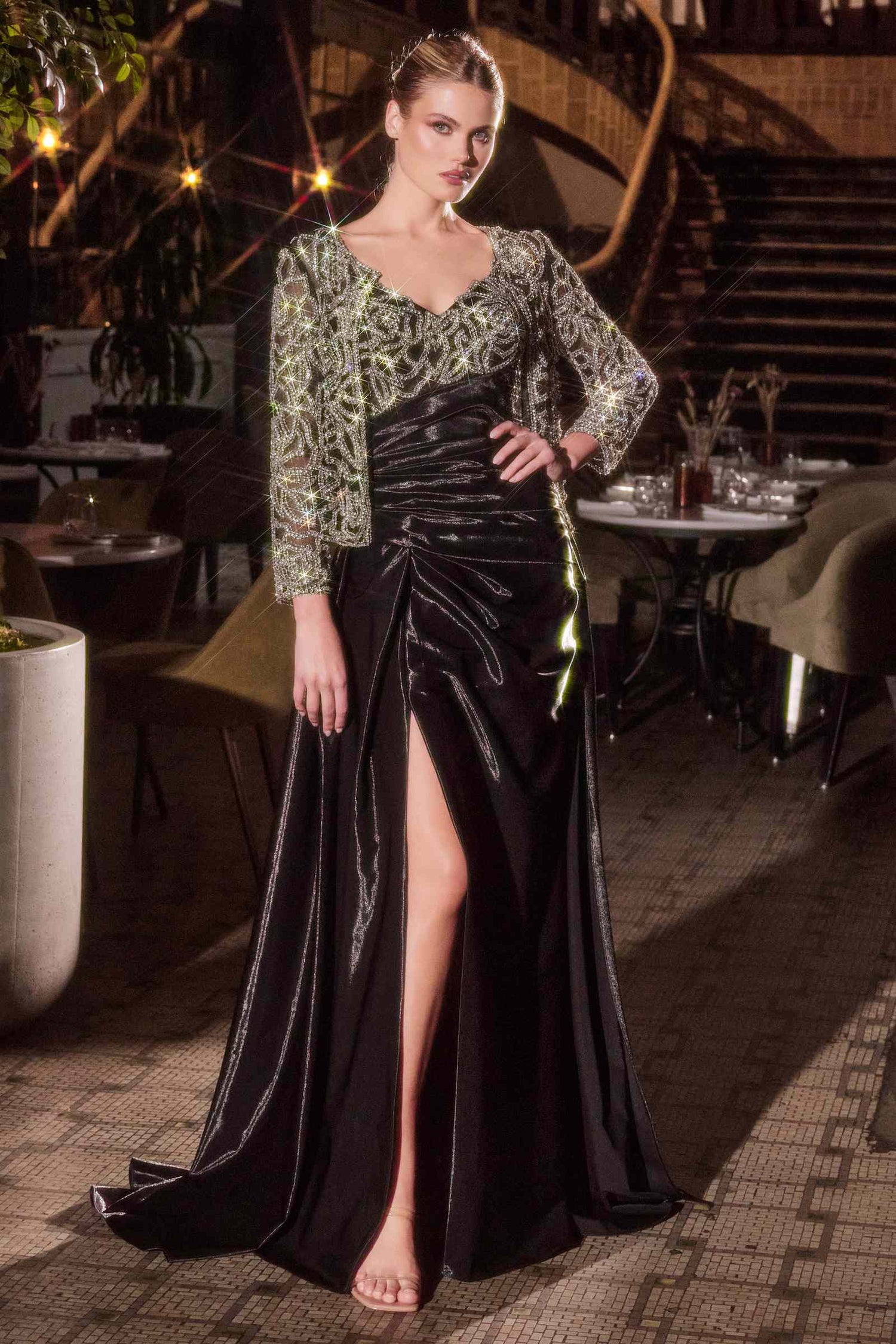 Ladivine J882 Formal Mother of the Bride Gown with Removable Jacket by DiscountDressShop
