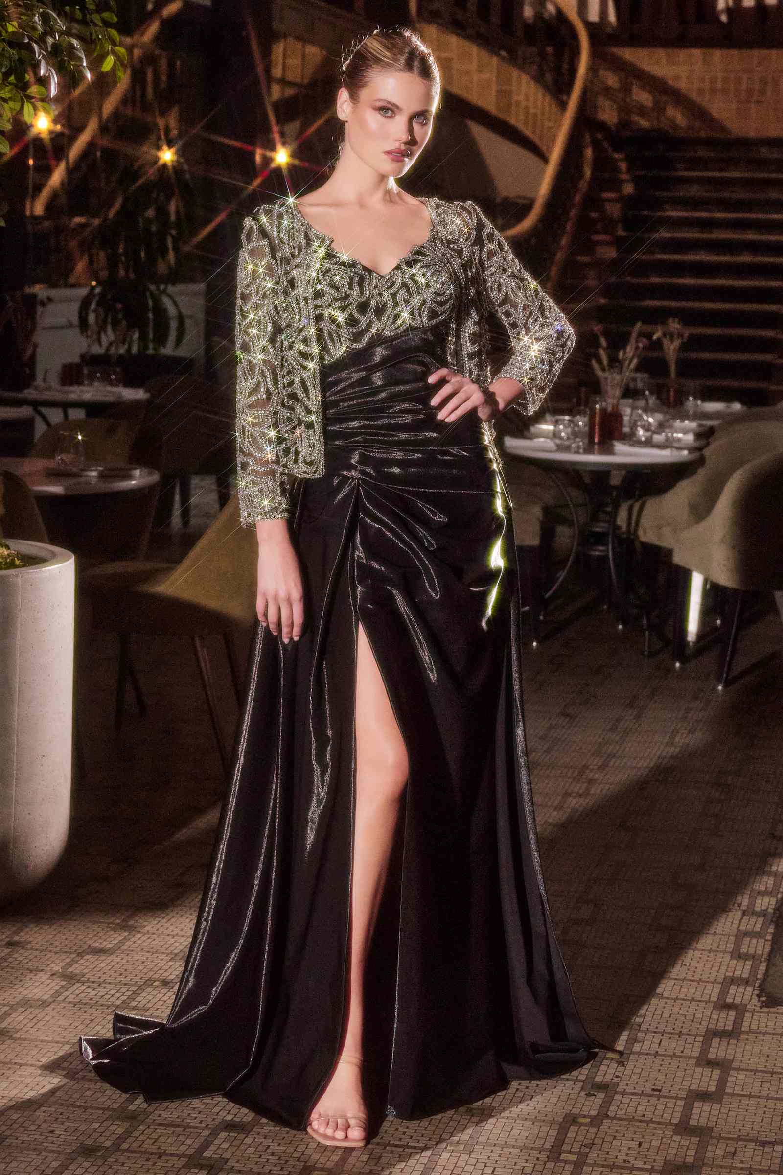 Ladivine J882 Formal Mother of the Bride Gown with Removable Jacket by DiscountDressShop