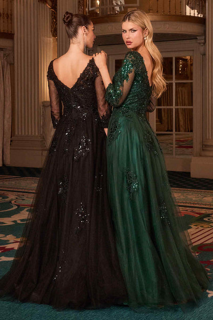 CLEARANCE - Ladivine J883 Mocha Gold A-Line Ball Gown (Size 16) by DiscountDressShop