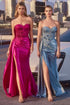 Ladivine J884 Dress Strapless Fitted Satin Corset Gown by DiscountDressShop