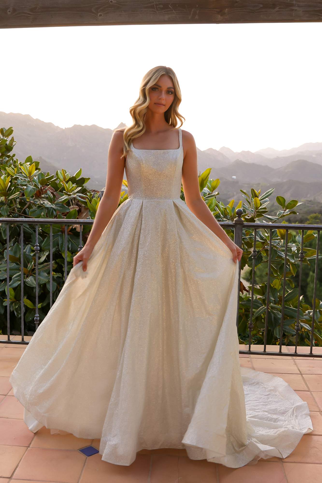 Nox Anabel JE1003 Long Sleeveless Glitter A-line Ball Gown by DiscountDressShop