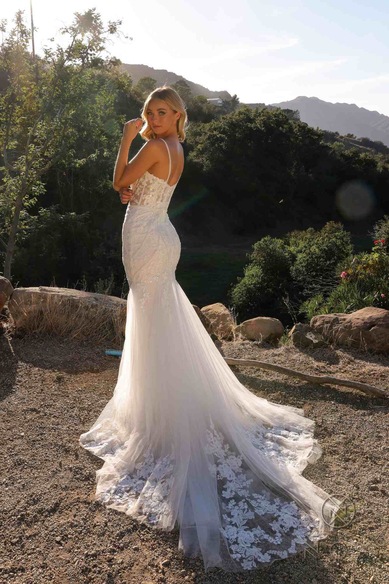 Nox Anabel JE1014L Long Applique Sleeveless Bridal Mermaid Dress by DiscountDressShop