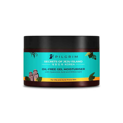 Pilgrim Korean Oil Free Gel Moisturizer with Hyaluronic Acid & Willow Bark Extracts, For Oily & Acne-Prone Skin - Korean Skin Care