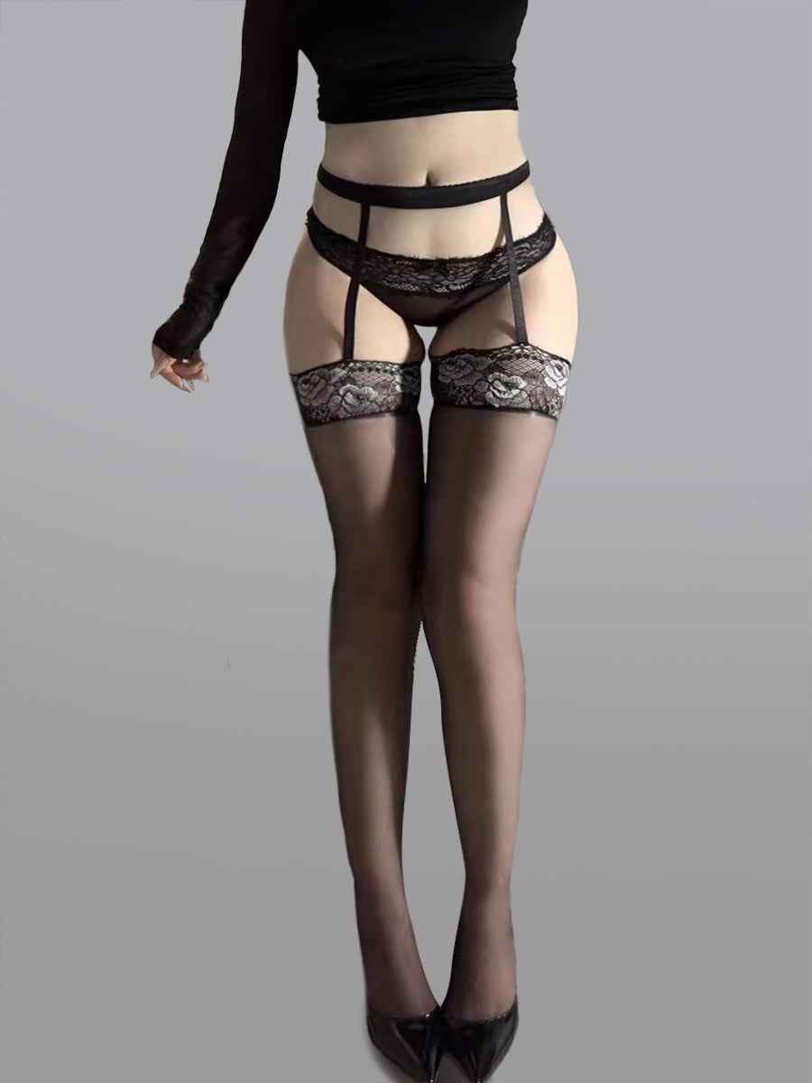High-Waist Garter Stockings