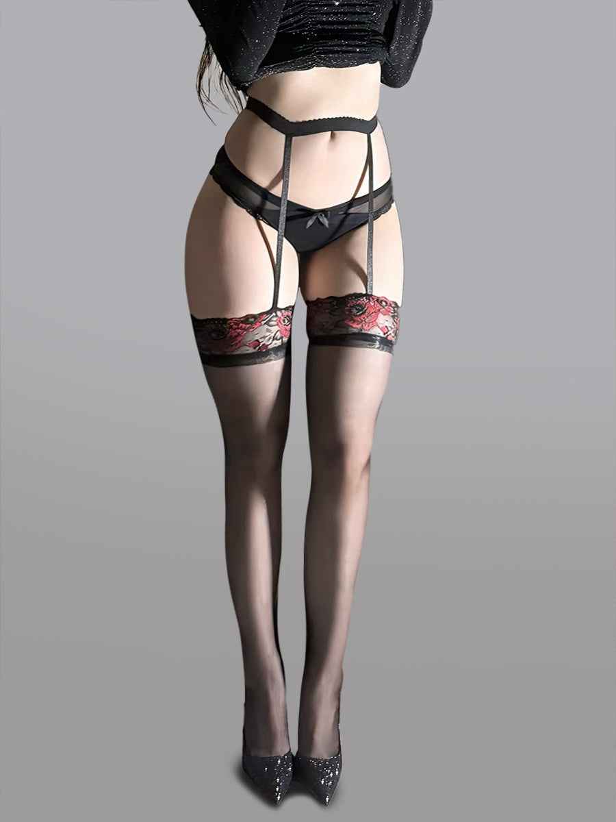 High-Waist Garter Stockings