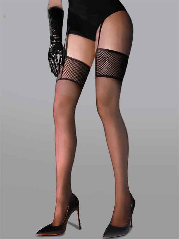 Sexy Garter Waist Cincher Thigh High Stockings